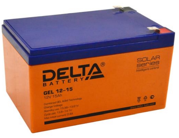 Аккумулятор Delta GEL 12-15 12В/15Ач